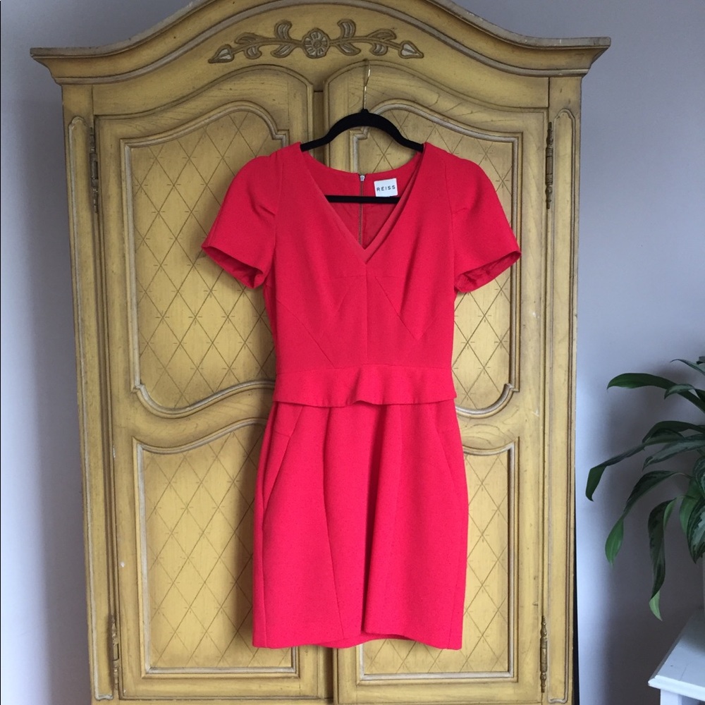 Reiss Red Dress Size 2